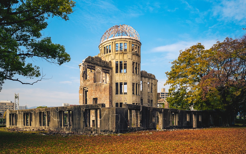 Hiroshima Peace Memorial, Atomic Bomb Dome in autumn, Japan, 7 Day Sanyo-San'in Area Pass.