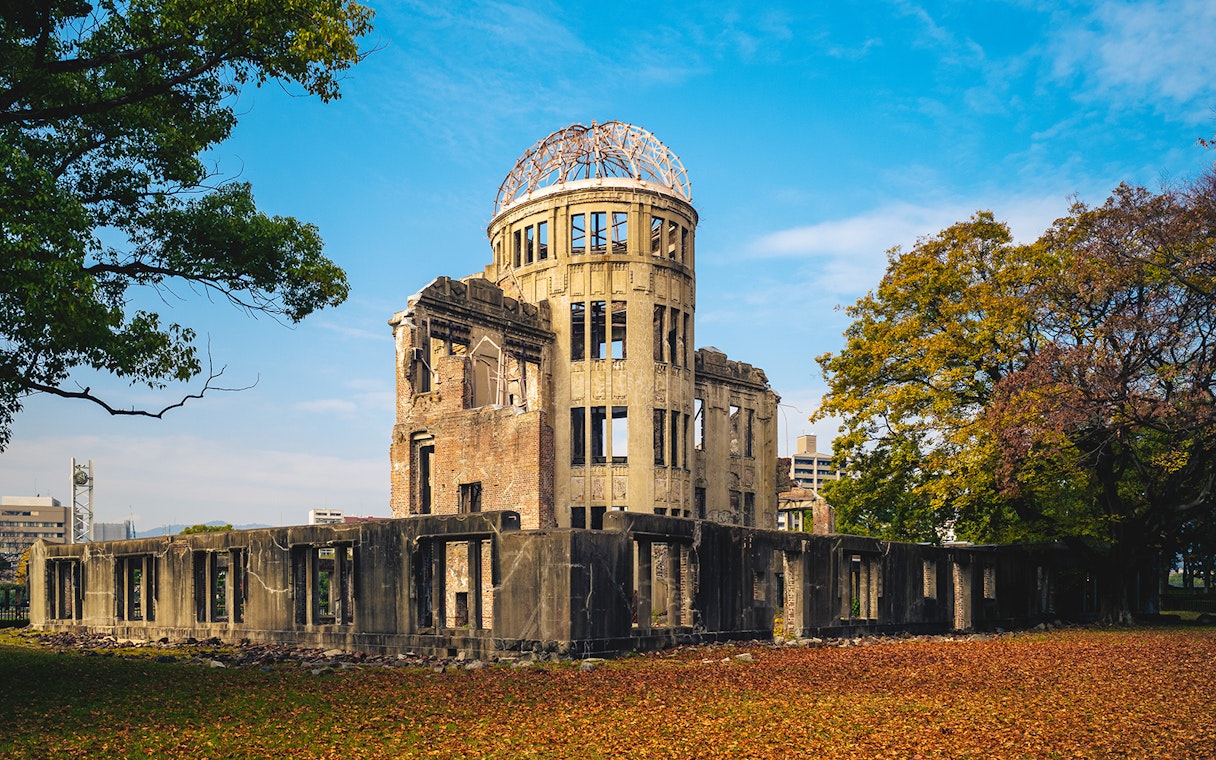Hiroshima Peace Memorial, Atomic Bomb Dome in autumn, Japan, 7 Day Sanyo-San'in Area Pass.