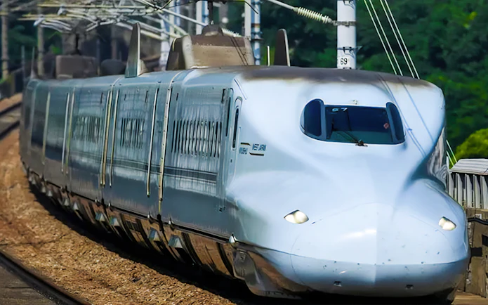 High-speed train on the Sanyo-San'in route in Japan.