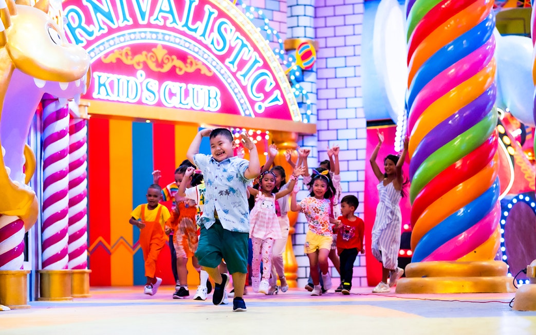 Children playing at Carnival Magic Park's Kids Club in Phuket.