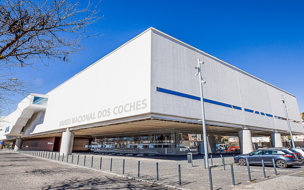 National Coach Museum exterior in Lisbon, Portugal, showcasing modern architecture.