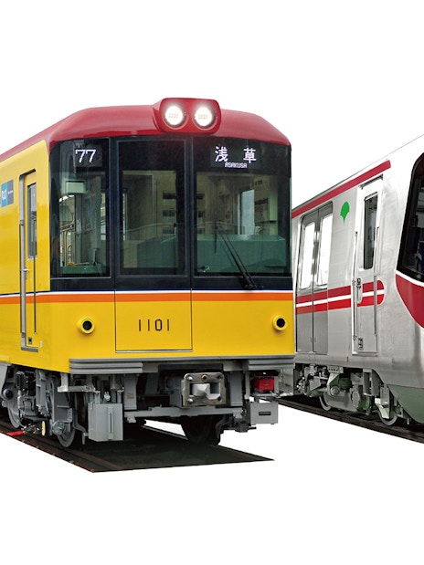 Skyliner and Tokyo subway trains for round-trip ticket service.