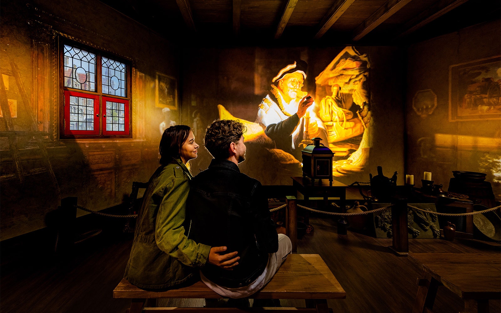 Projected Rembrandt masterpieces