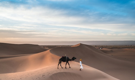 Liwa Desert Safari from Abu Dhabi with 4x4 vehicle on sand dunes under clear sky.