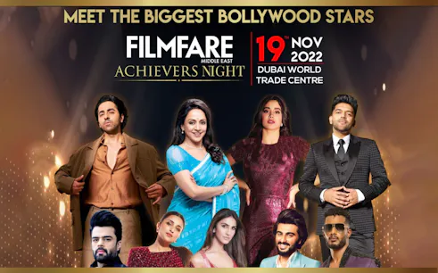 Filmfare Middle East Achievers Night 2022 poster, Dubai World Trade Centre, November 19.