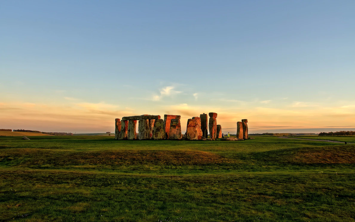 Stonehenge at sunset on a half-day tour from London.