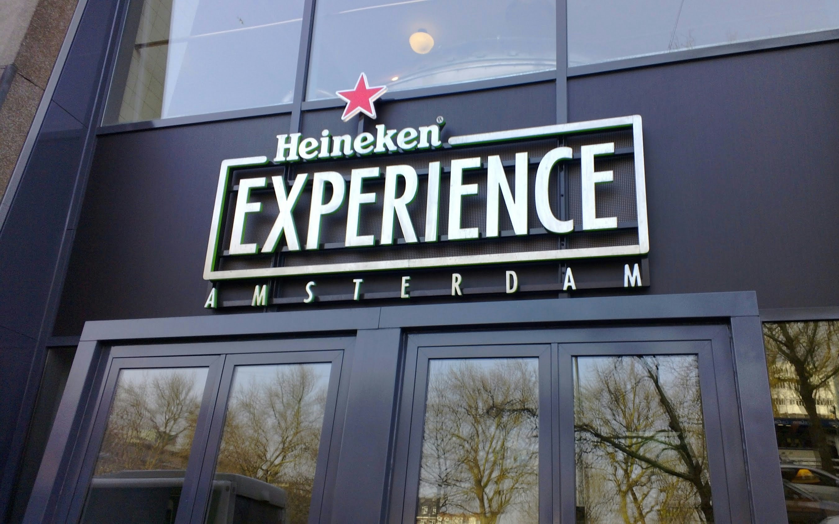 Entrance to Heineken Experience in Amsterdam.