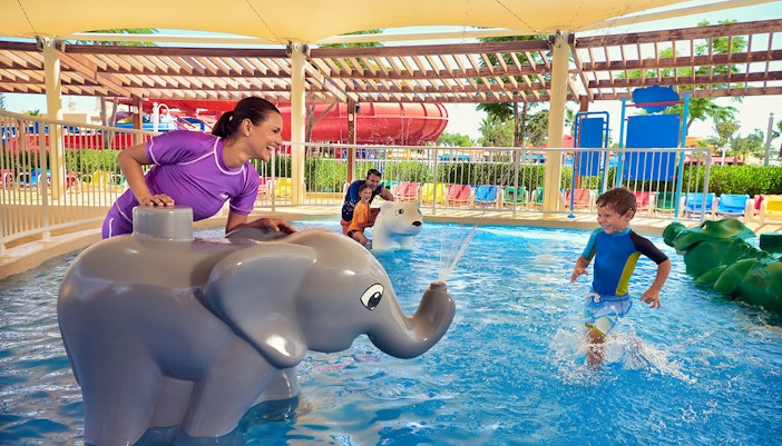 LEGOLAND Water Park Dubai with colorful slides and attractions, part of combo offer with Dubai Safari Park tickets.