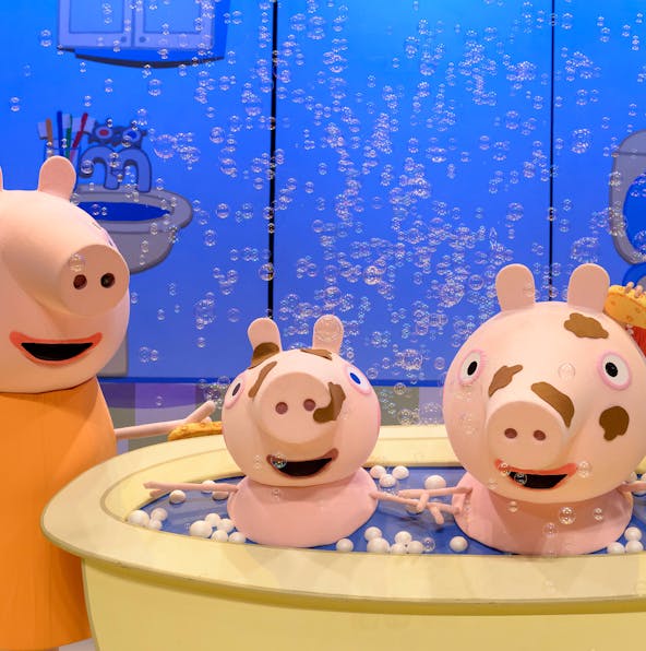 Have fun, frolic, and oink-tastic adventures inside Peppa Pig World