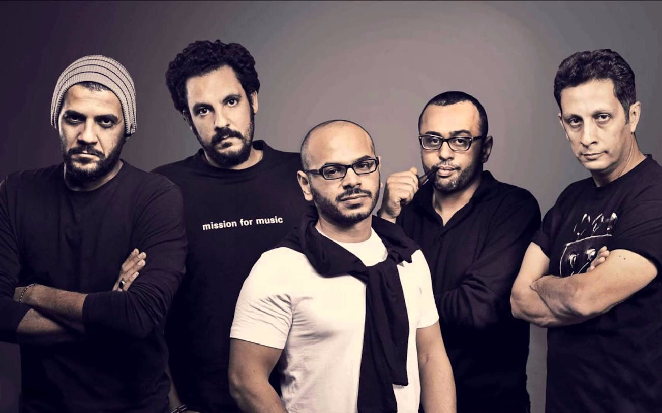 Musicians posing for Cairo Sound Music Festival.