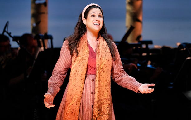 Performer on stage during "Into The Woods" musical.
